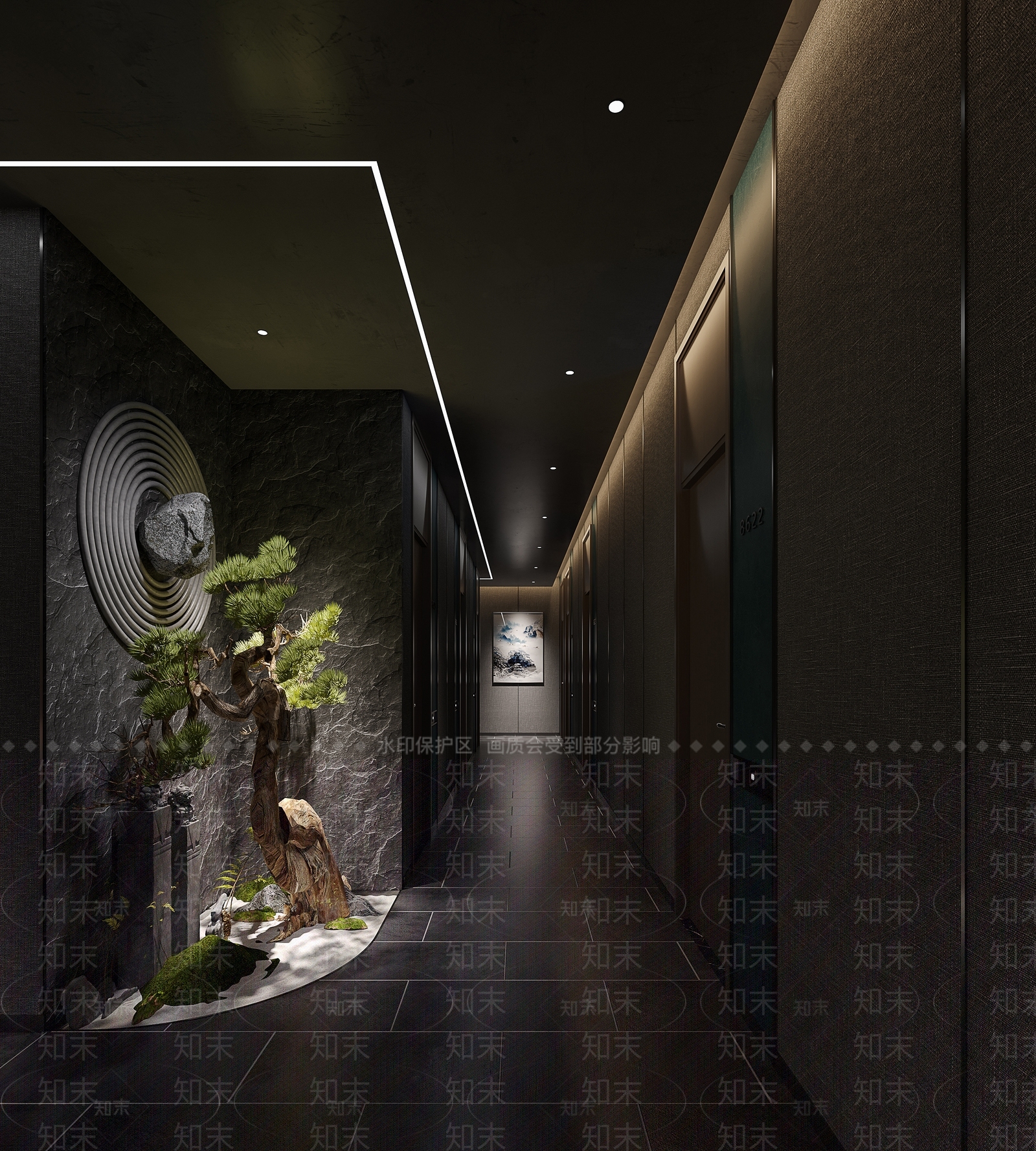 新中式洗浴中心3D模型下载【ID:1147937495】