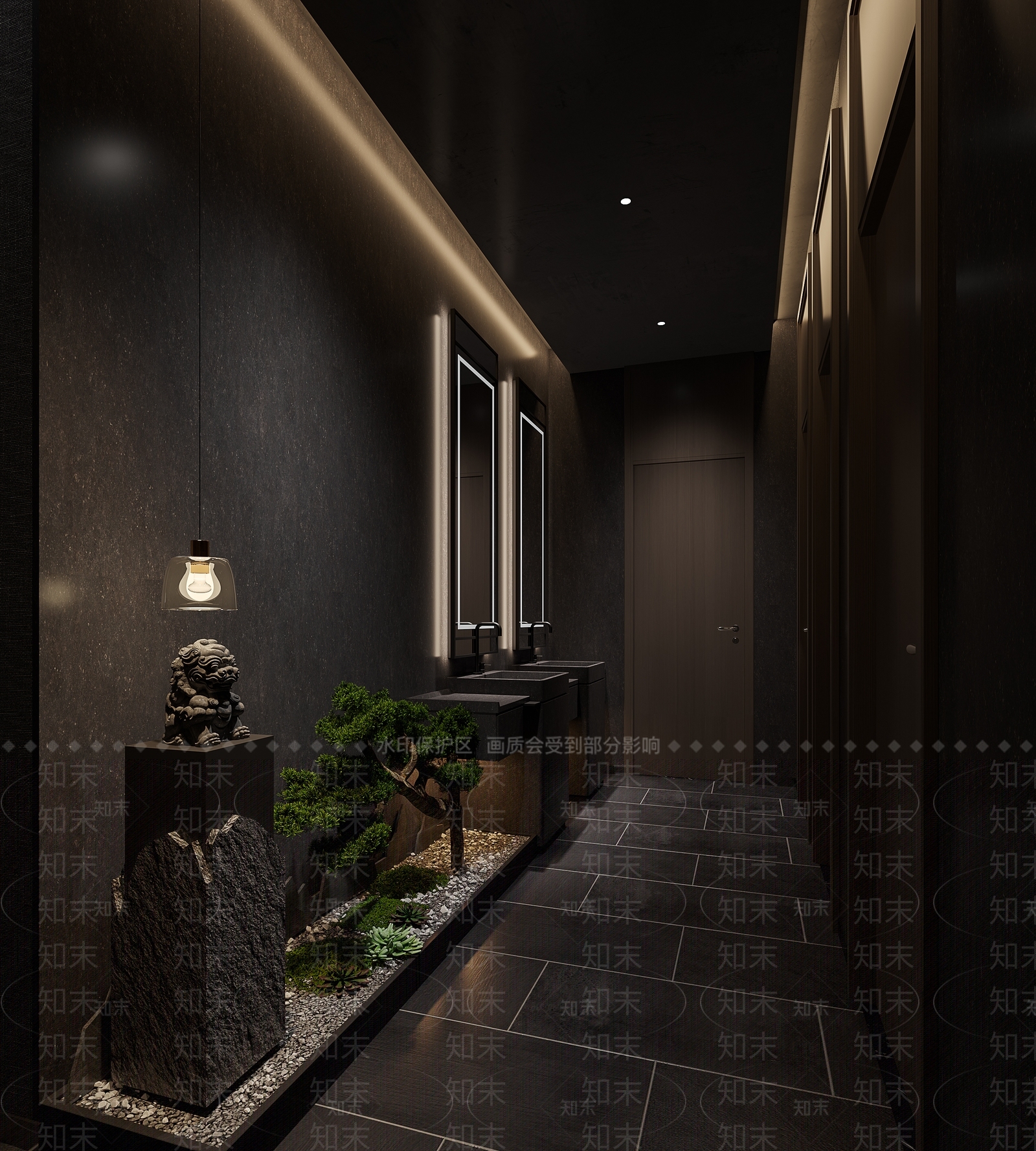 新中式洗浴中心3D模型下载【ID:1147937495】