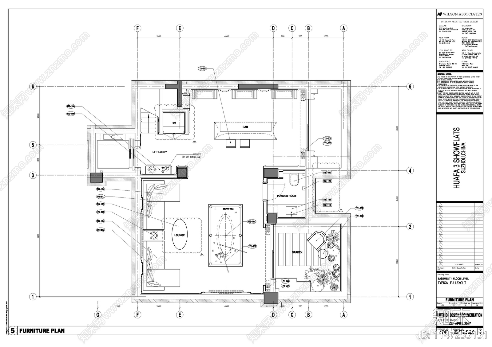 苏州公园别墅样板房室内cad施工图下载【ID:1147255151】