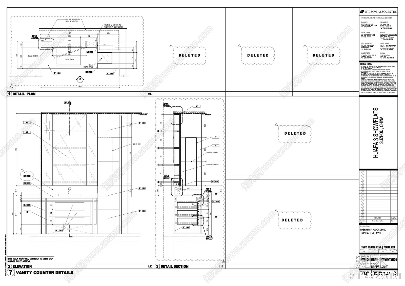 苏州公园别墅样板房室内cad施工图下载【ID:1147255151】