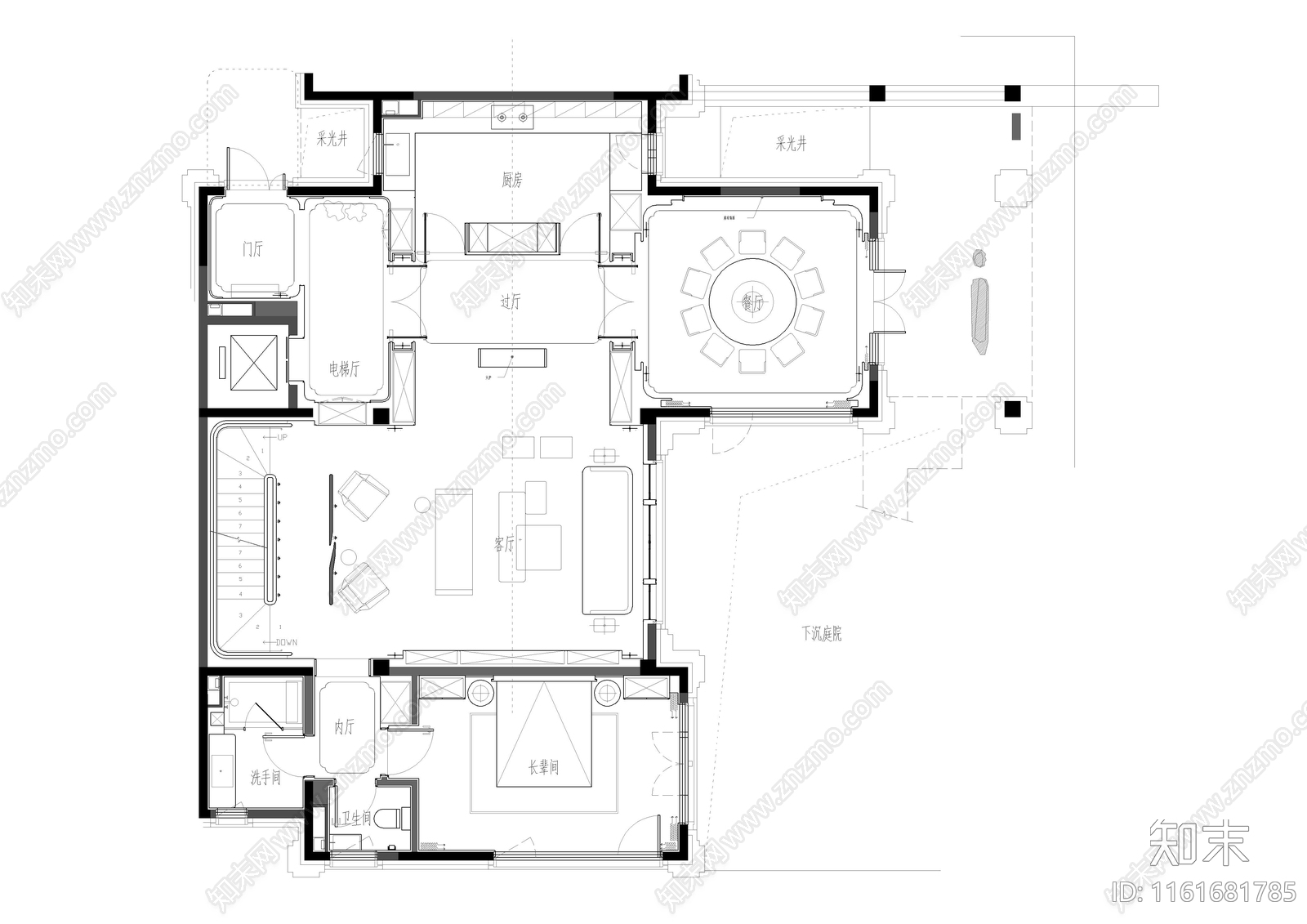 北京旭辉四层文化别墅cad施工图下载【ID:1161681785】