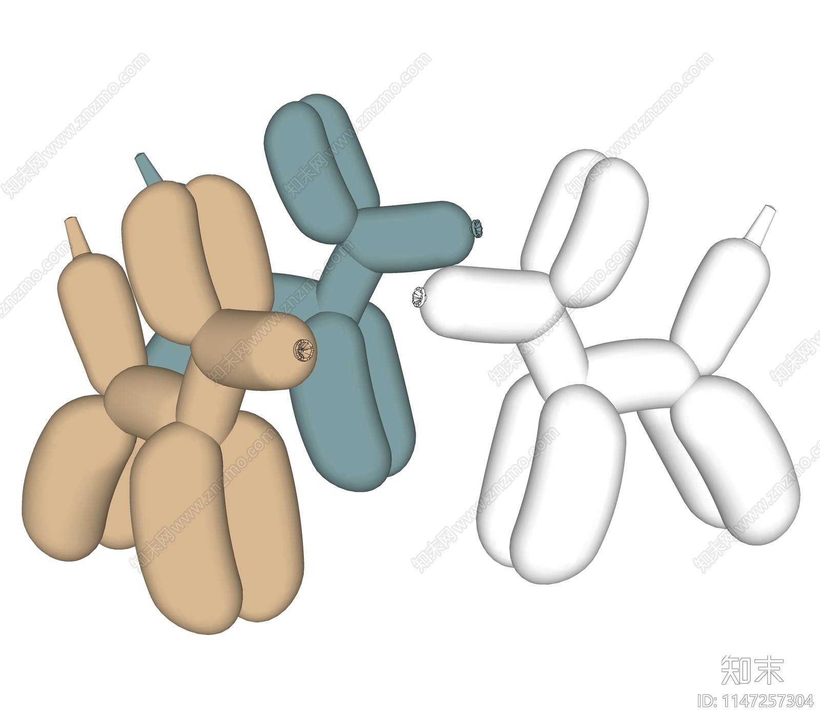气球狗摆件SU模型下载【ID:1147257304】