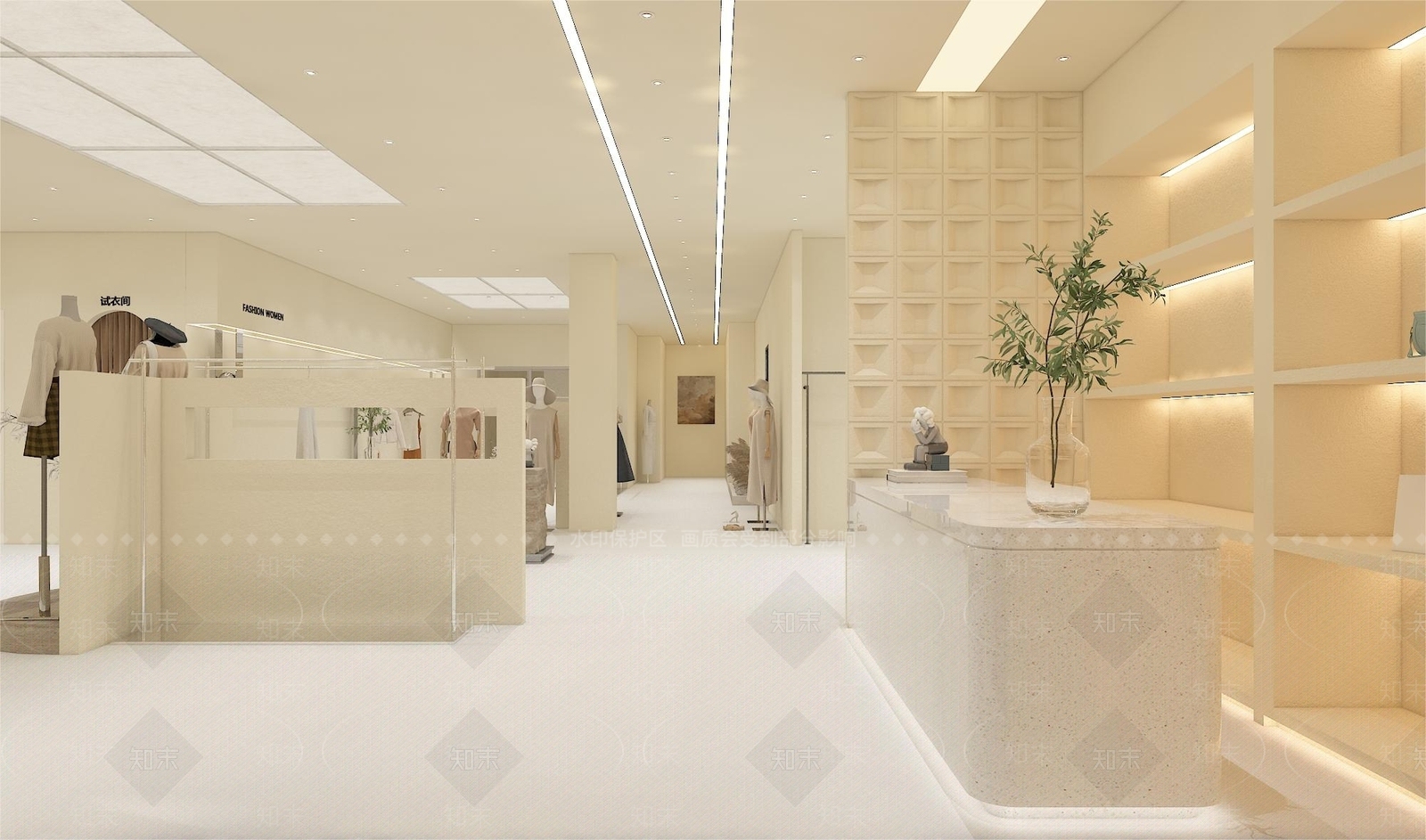 现代服装店3D模型下载【ID:1147258494】