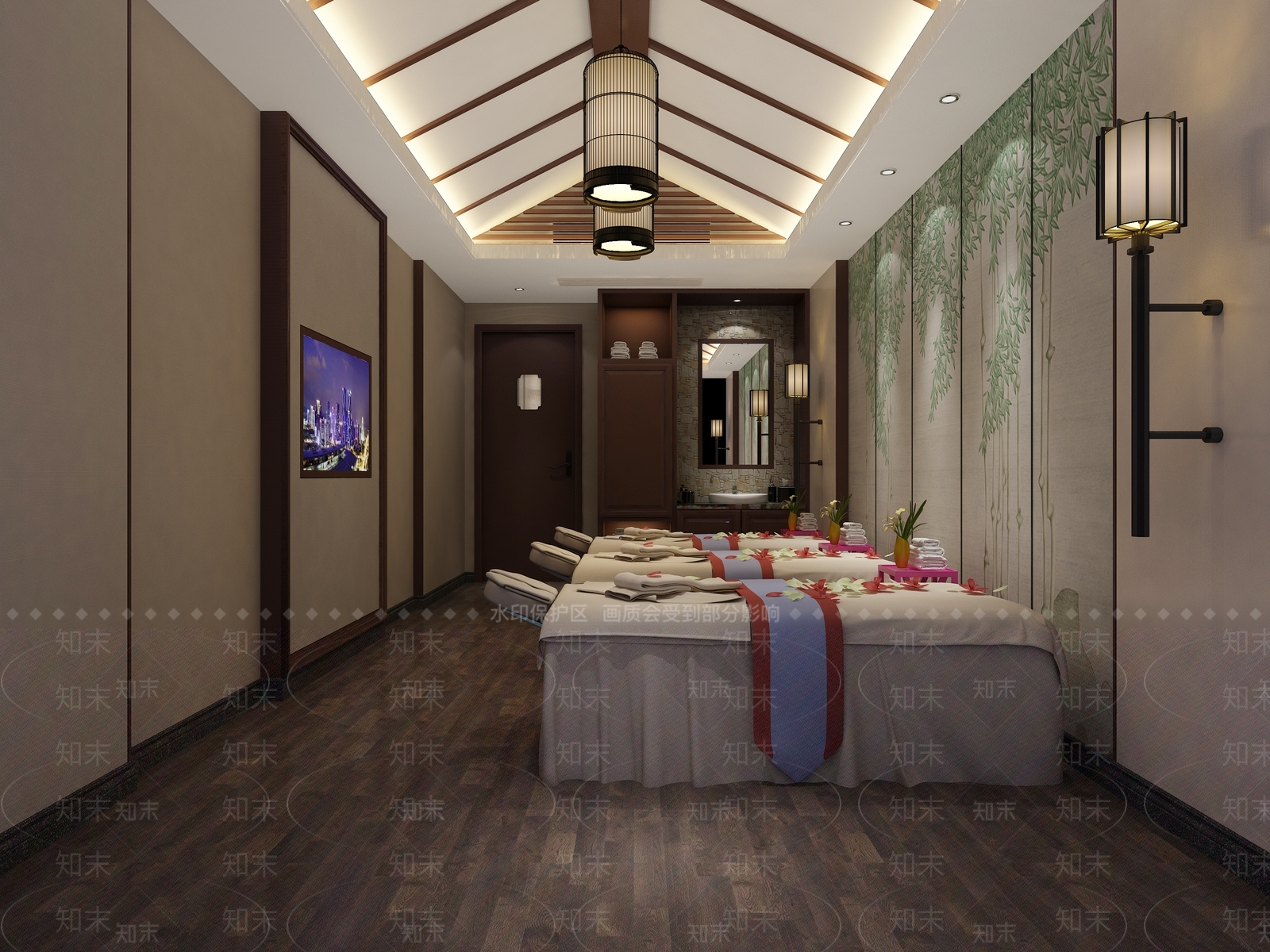 现代美容SPA包间3D模型下载【ID:1147260062】