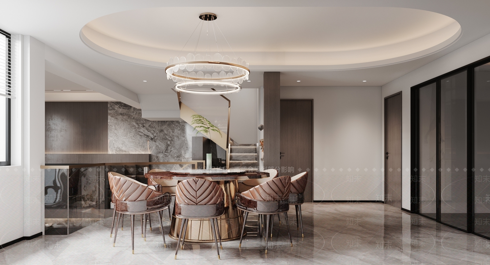 道亨效果图设计丨港式客餐厅3D模型下载【ID:1147261088】