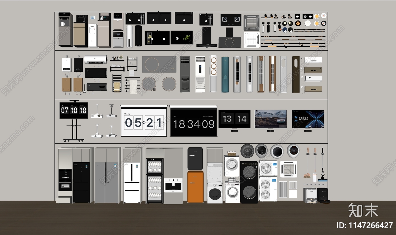 家用电器组合SU模型下载【ID:1147266427】