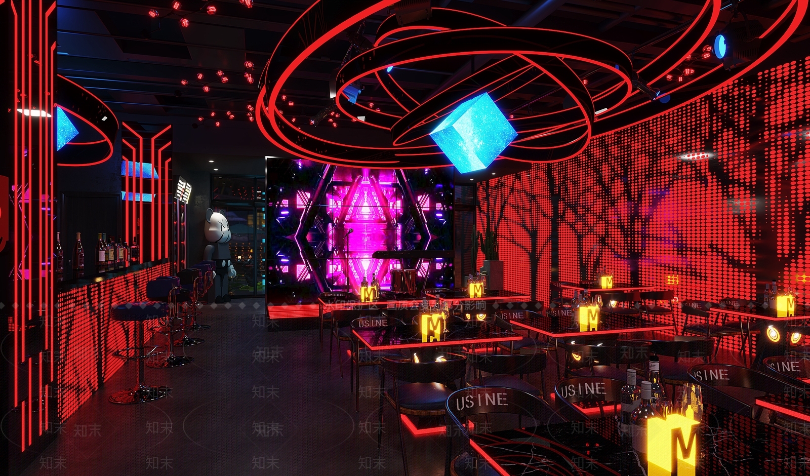 现代轻奢酒吧3D模型下载【ID:1147267357】