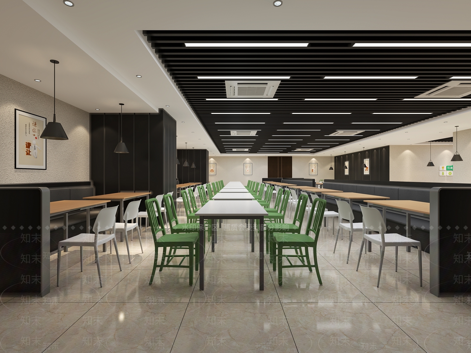 现代食堂3D模型下载【ID:1147268019】