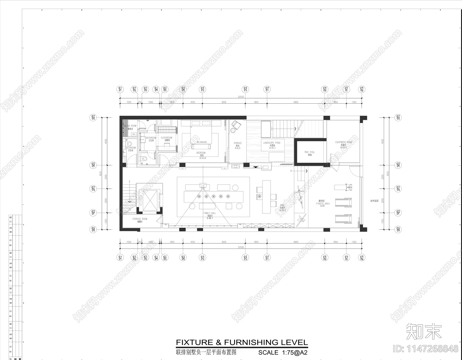 小径湾五期联排别墅施工图下载【ID:1147268848】