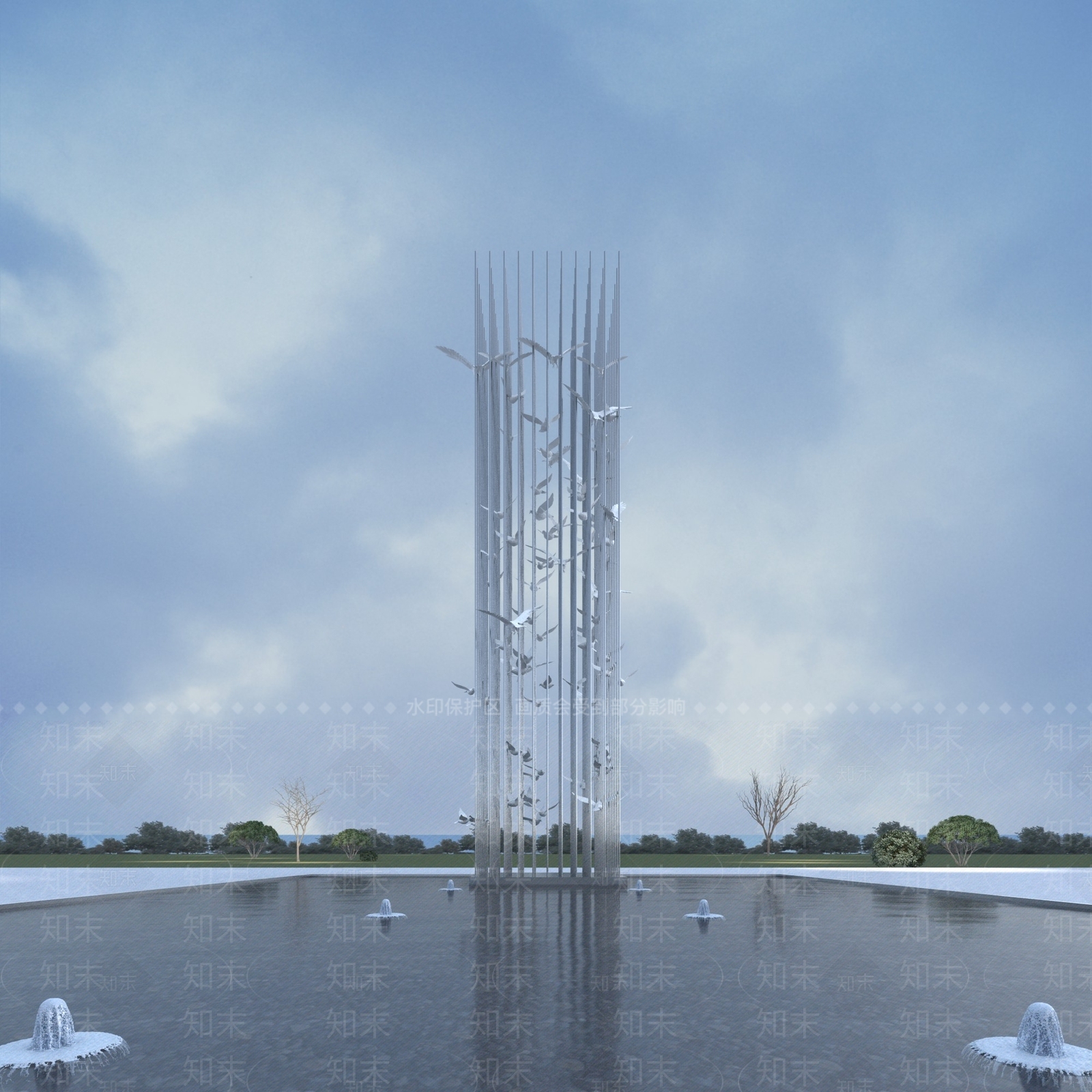 城市雕塑3D模型下载【ID:1147269437】