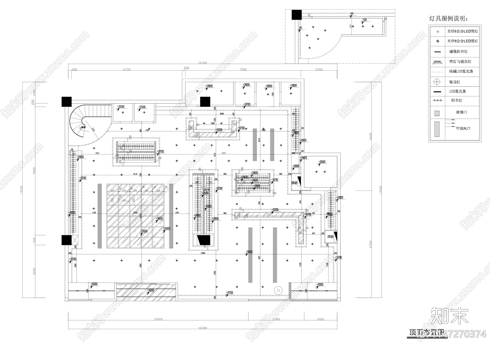 200方服装店室内cad施工图下载【ID:1147270374】