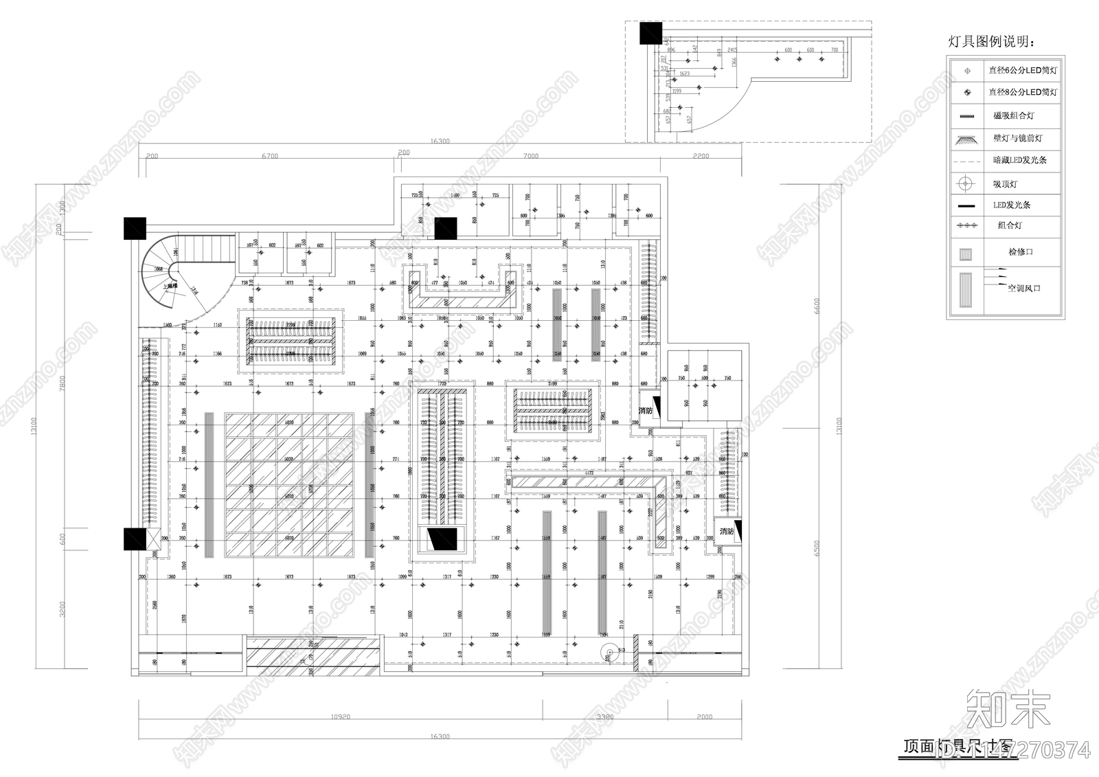 200方服装店室内cad施工图下载【ID:1147270374】