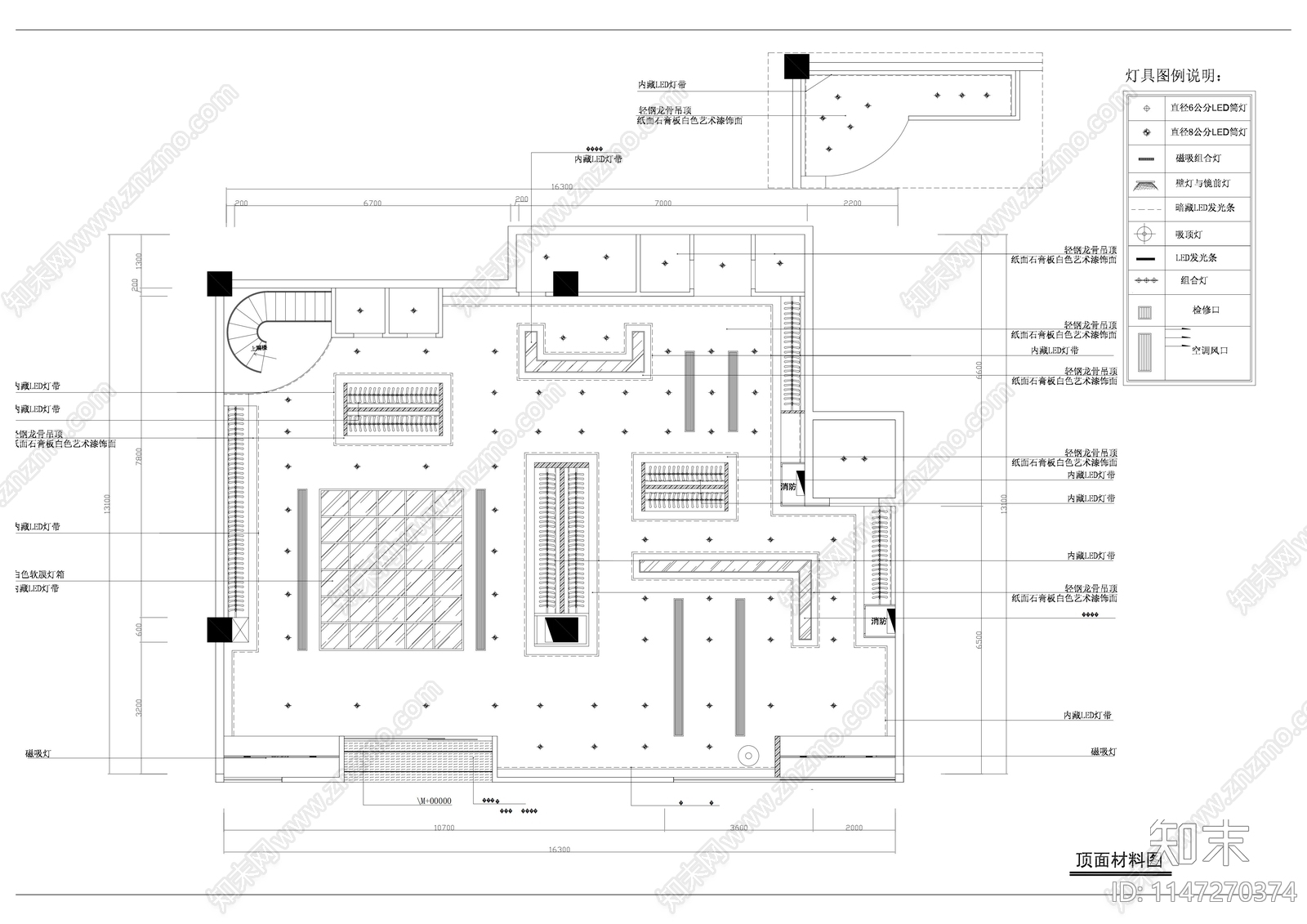 200方服装店室内cad施工图下载【ID:1147270374】