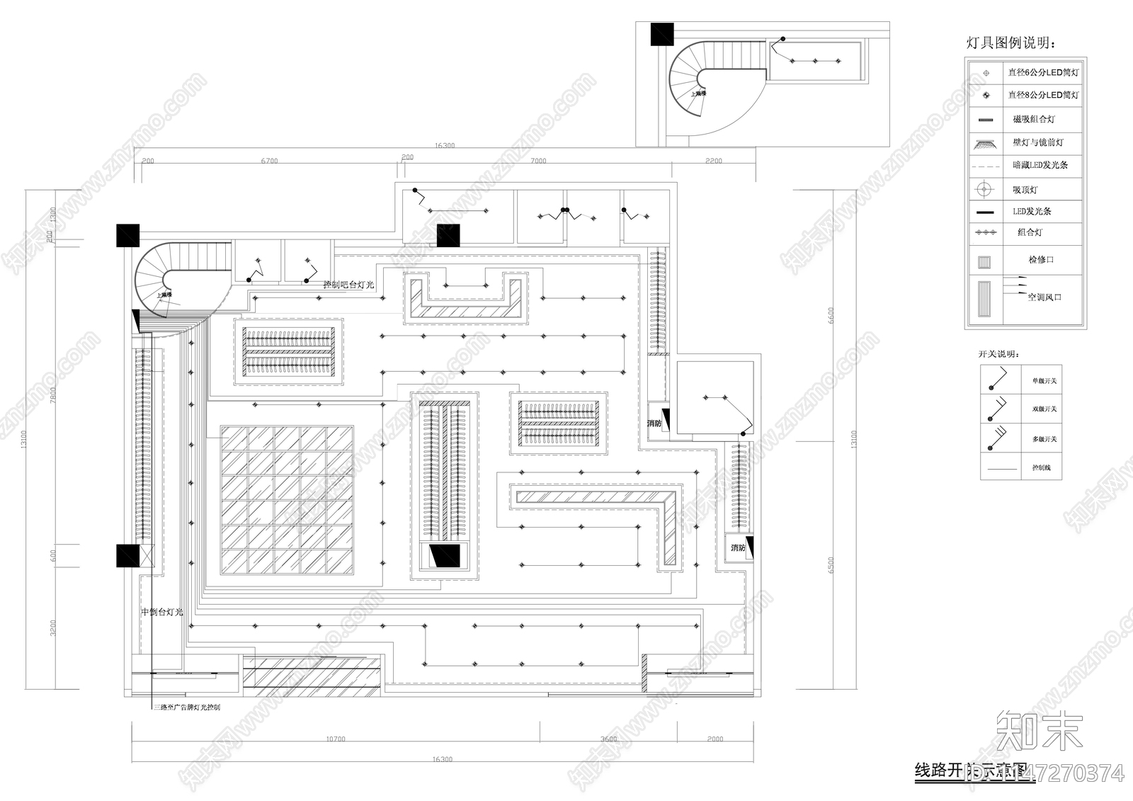 200方服装店室内cad施工图下载【ID:1147270374】