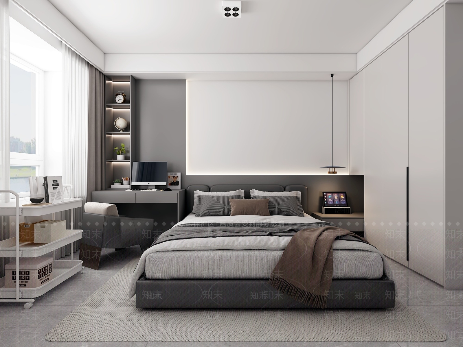 卧室书桌3D模型下载【ID:1147272314】