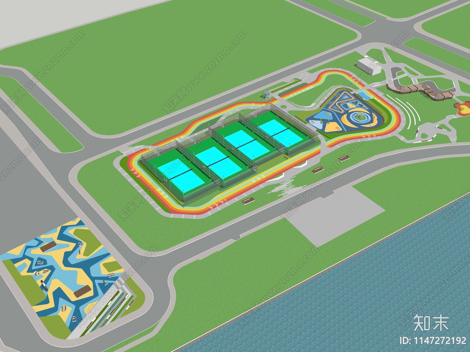 体育公园SU模型下载【ID:1147272192】