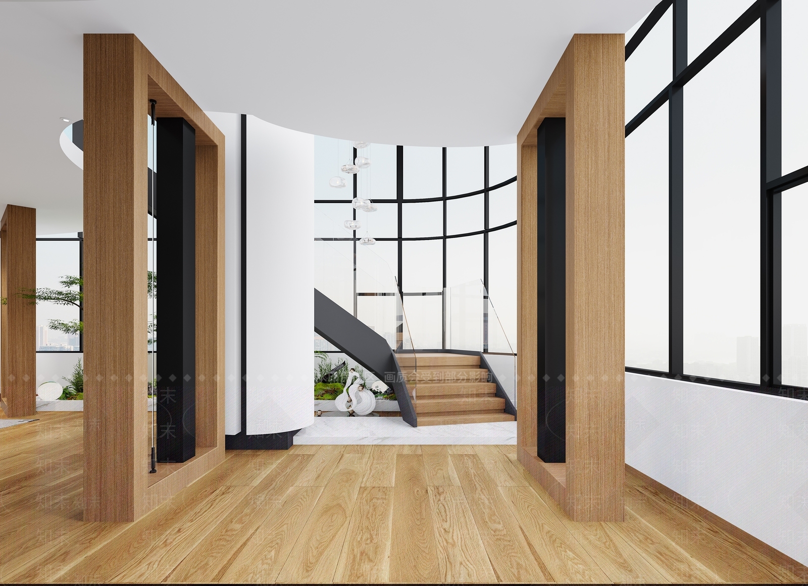 现代接待大厅3D模型下载【ID:1147278956】