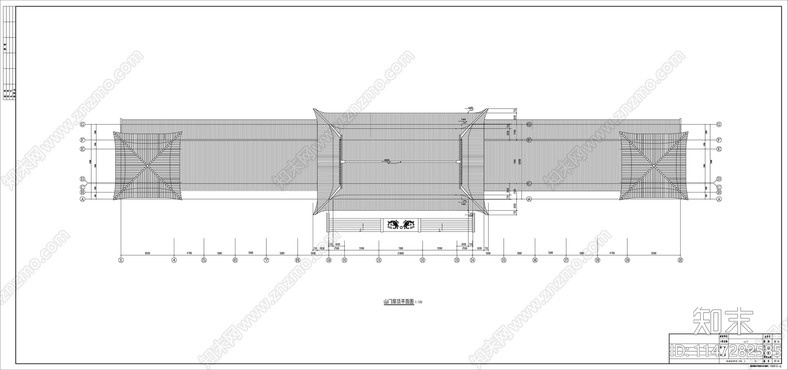 普驼寺建筑cad施工图下载【ID:1147282585】