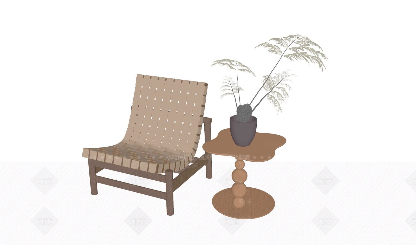 现代躺椅SU模型下载【ID:1147282739】