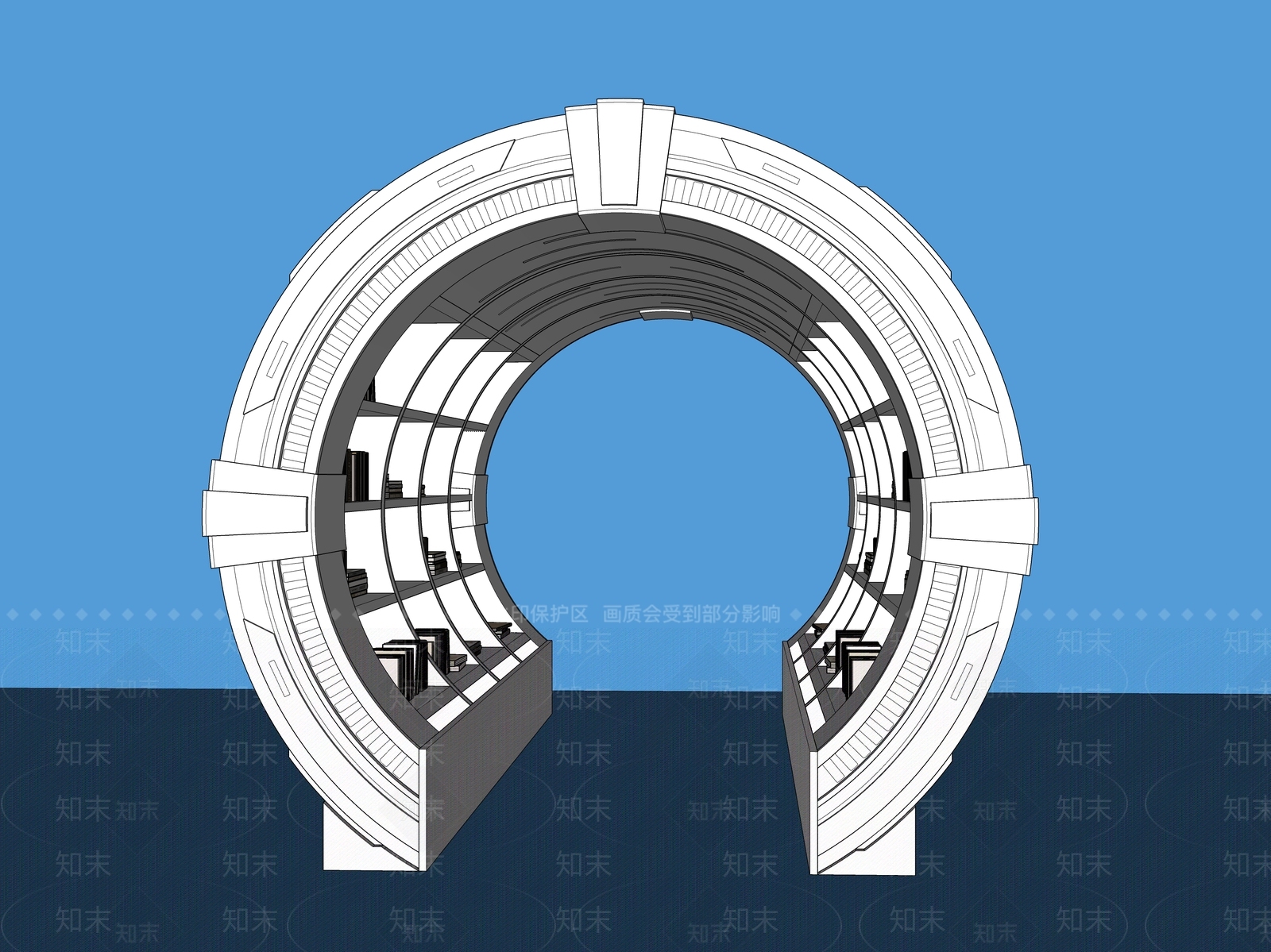 现代科技风展示柜SU模型下载【ID:1147285672】