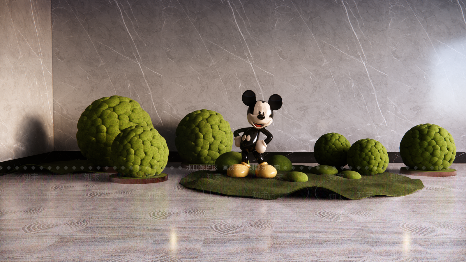 苔藓球组合SU模型下载【ID:1147285946】