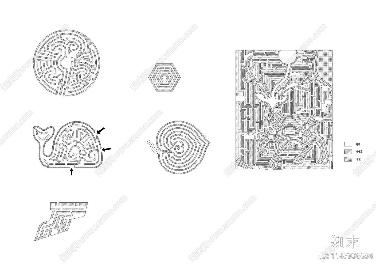 迷宫模纹施工图下载【ID:1147936634】