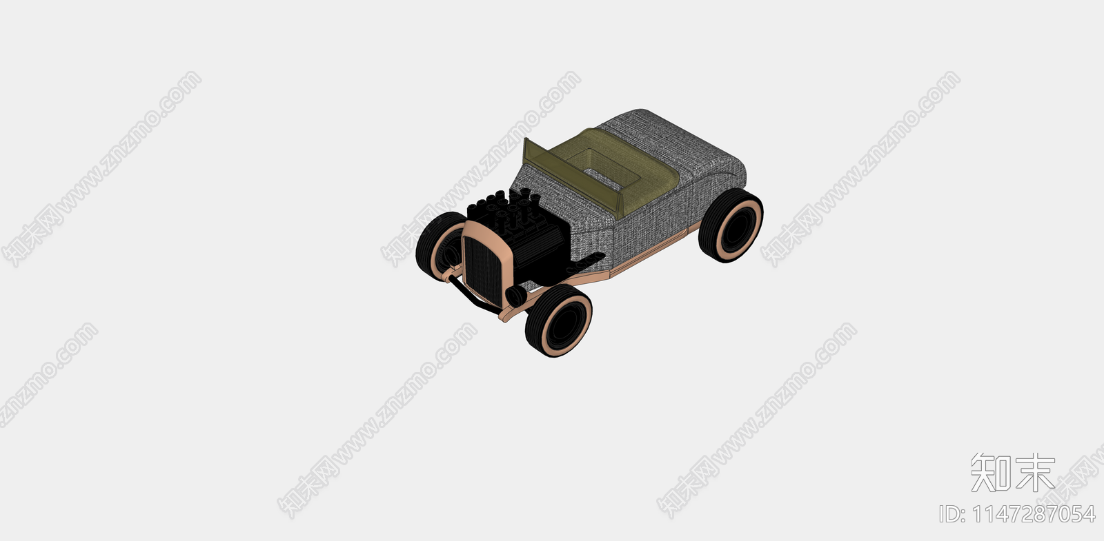 现代风格玩具汽车SU模型下载【ID:1147287054】