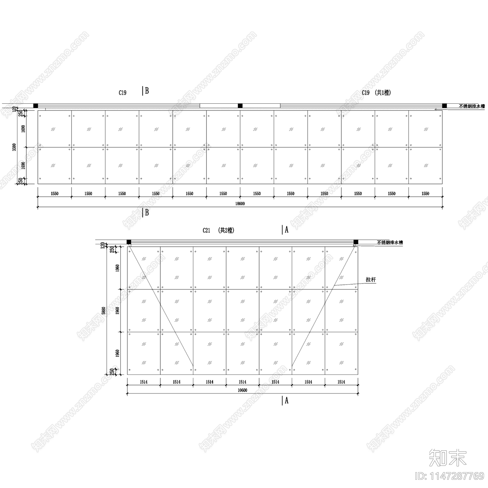 35套幕墙建筑节点大样施工图下载【ID:1147287769】