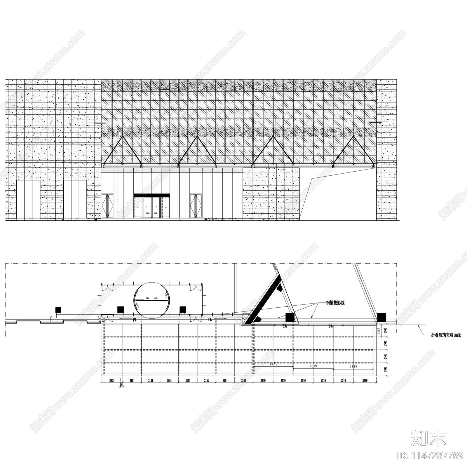 35套幕墙建筑节点大样施工图下载【ID:1147287769】