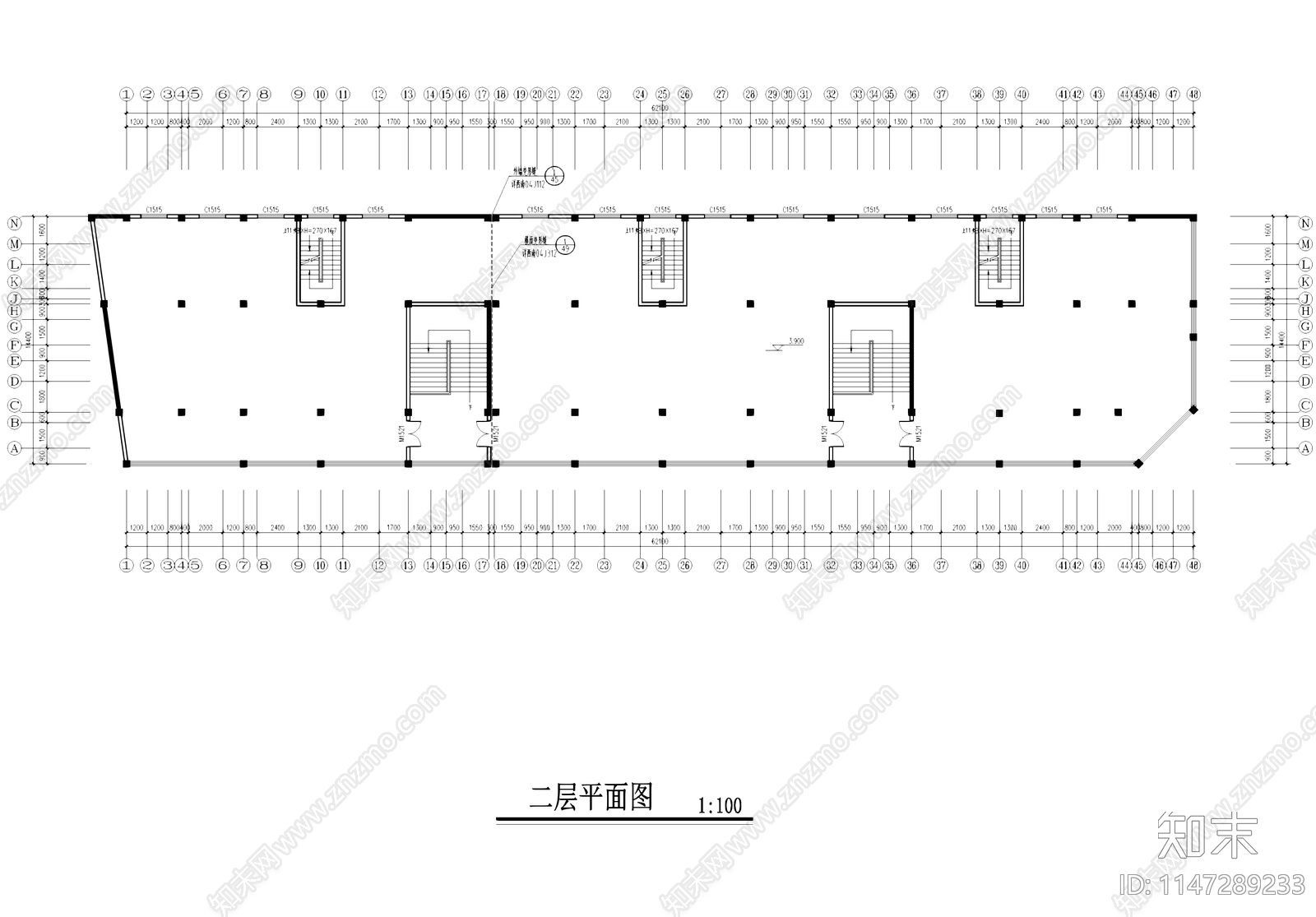 多层底商民居住宅楼建筑cad施工图下载【ID:1147289233】