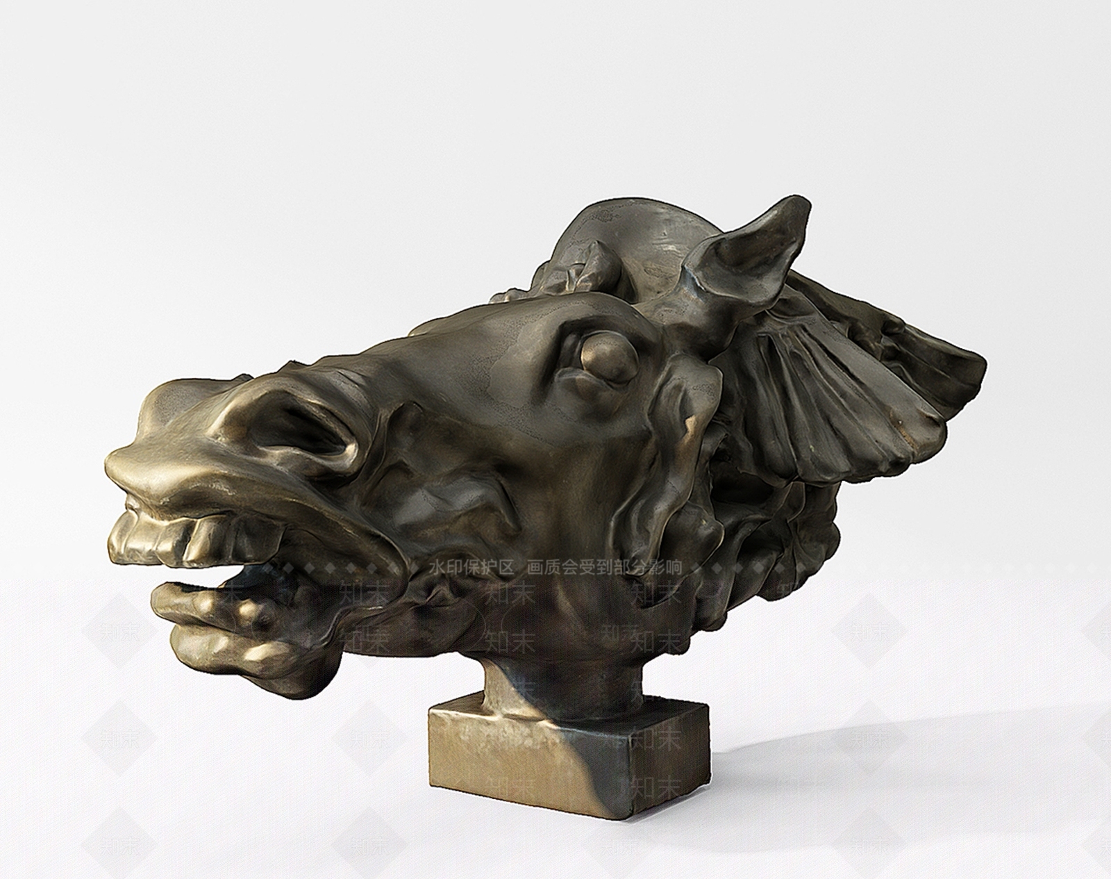 马头雕塑摆件SU模型下载【ID:1147290058】