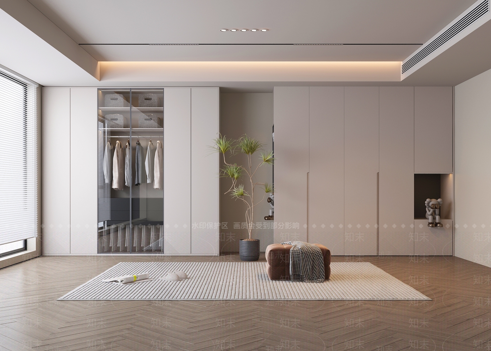 现代风格衣柜SU模型下载【ID:1147295290】