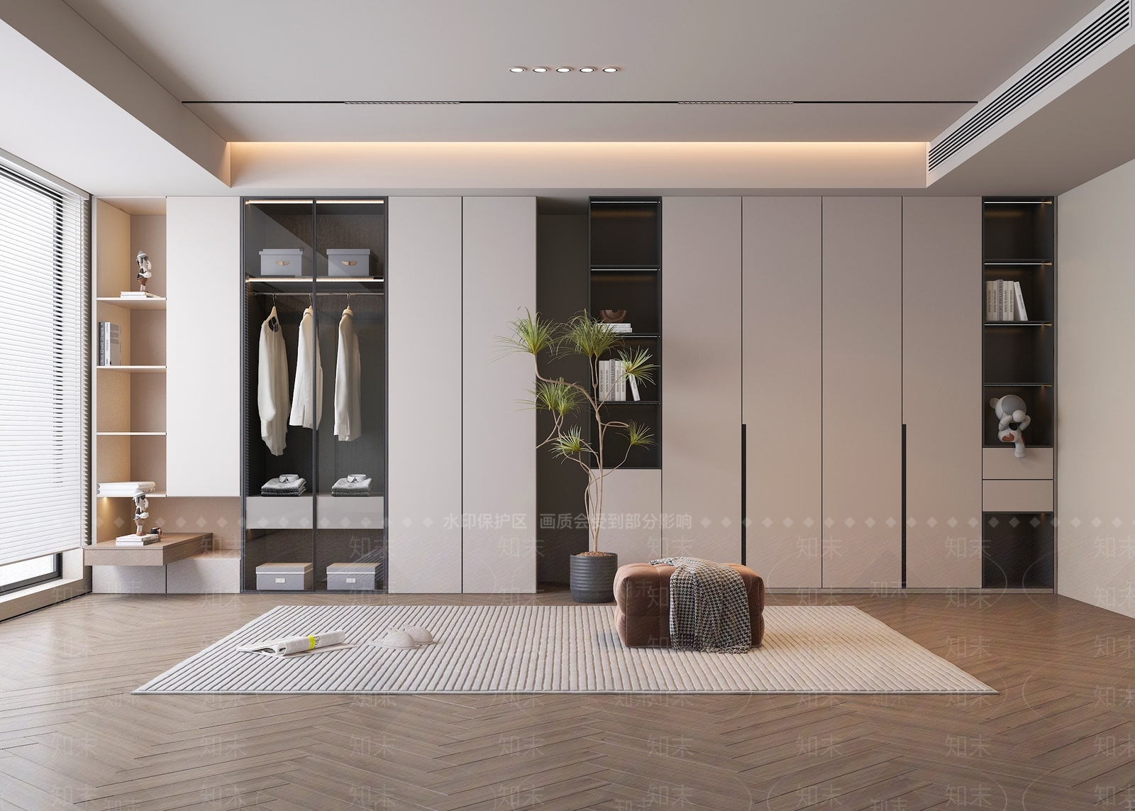 现代风格衣柜SU模型下载【ID:1147295243】