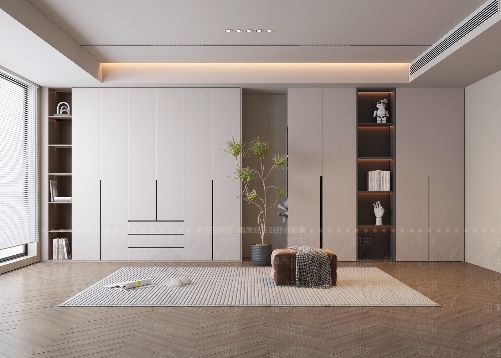 现代风格衣柜SU模型下载【ID:1147295304】