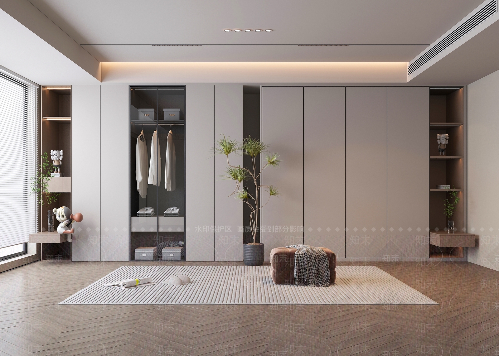 现代风格衣柜SU模型下载【ID:1147295741】