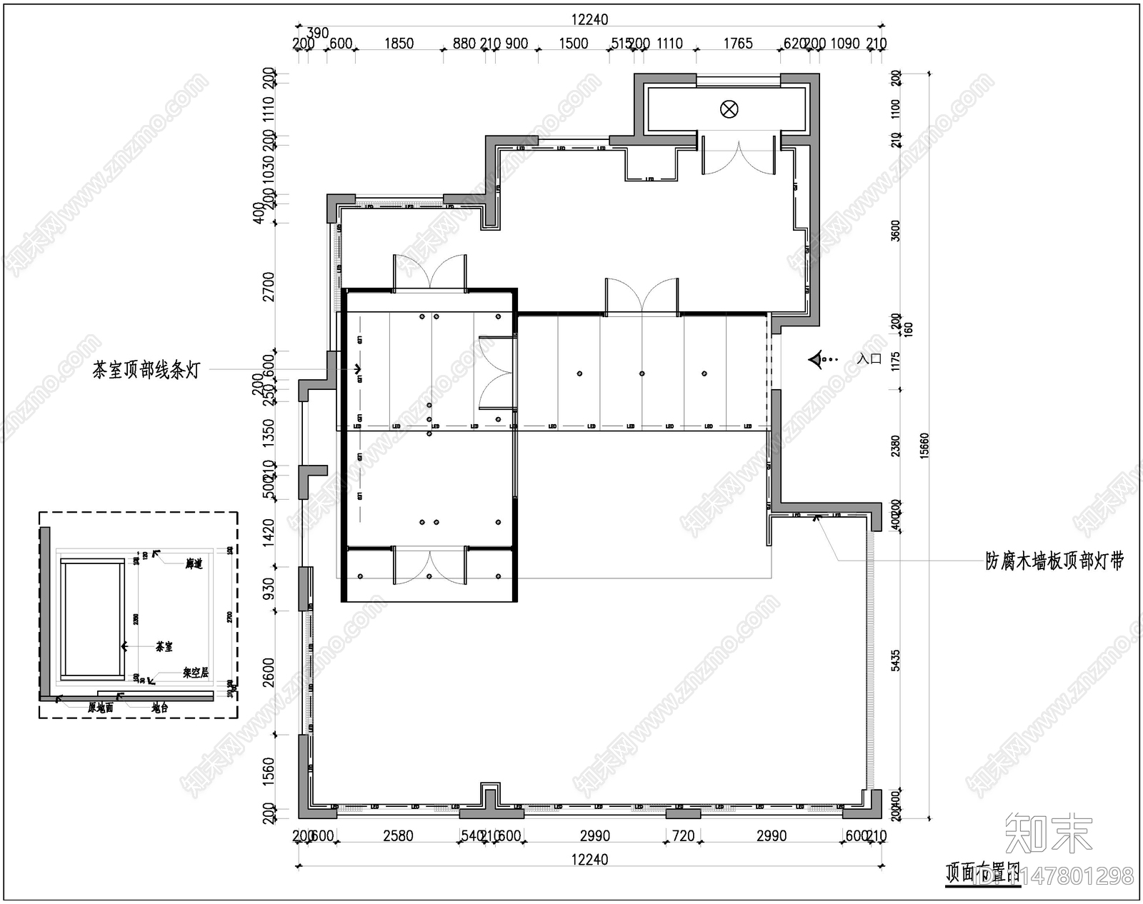 现代露台景观cad施工图下载【ID:1147801298】