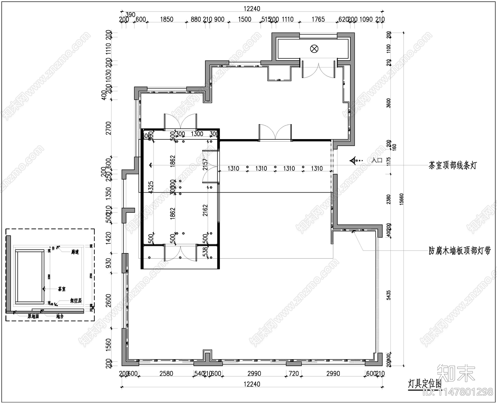 现代露台景观cad施工图下载【ID:1147801298】