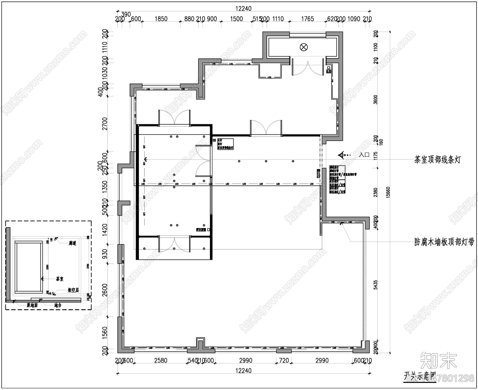 现代露台景观cad施工图下载【ID:1147801298】