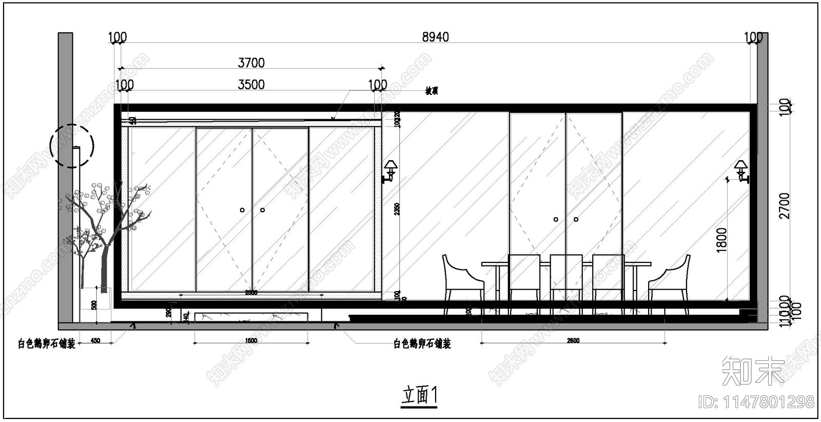 现代露台景观cad施工图下载【ID:1147801298】