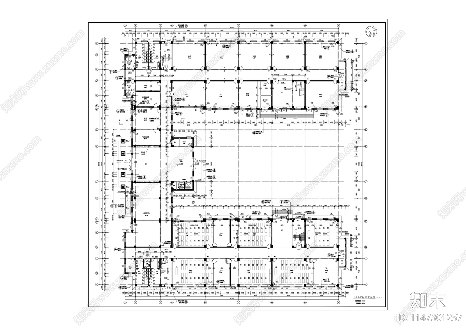 学校建筑cad施工图下载【ID:1147301257】