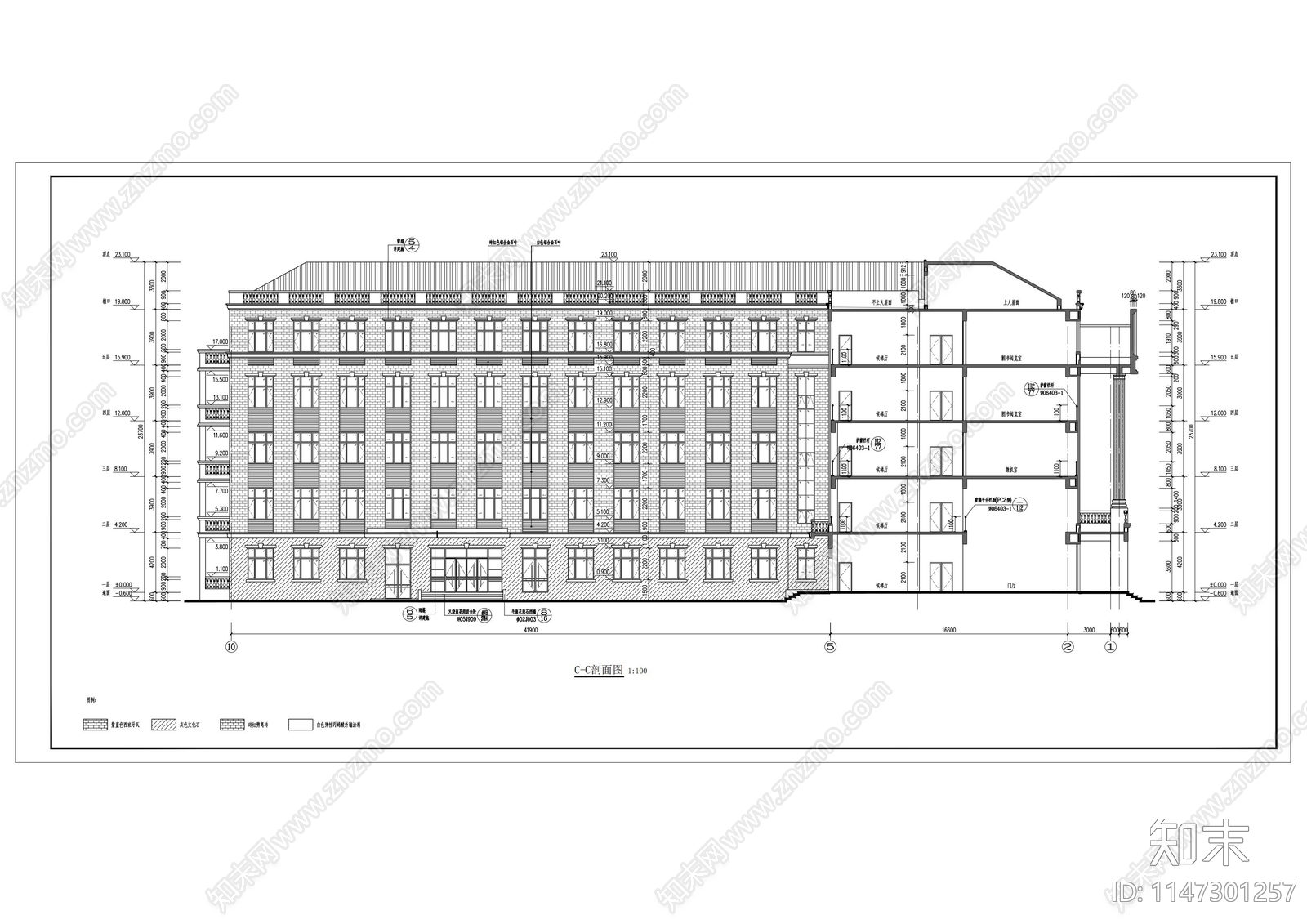 学校建筑cad施工图下载【ID:1147301257】