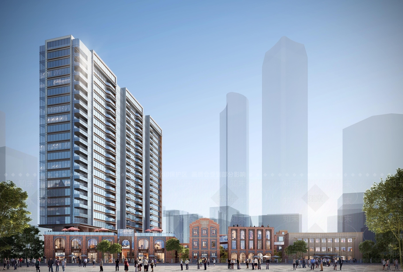 现代高层住宅SU模型下载【ID:1147302972】