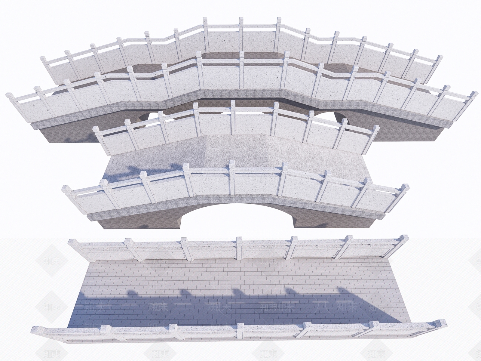 中式石桥SU模型下载【ID:1147305332】