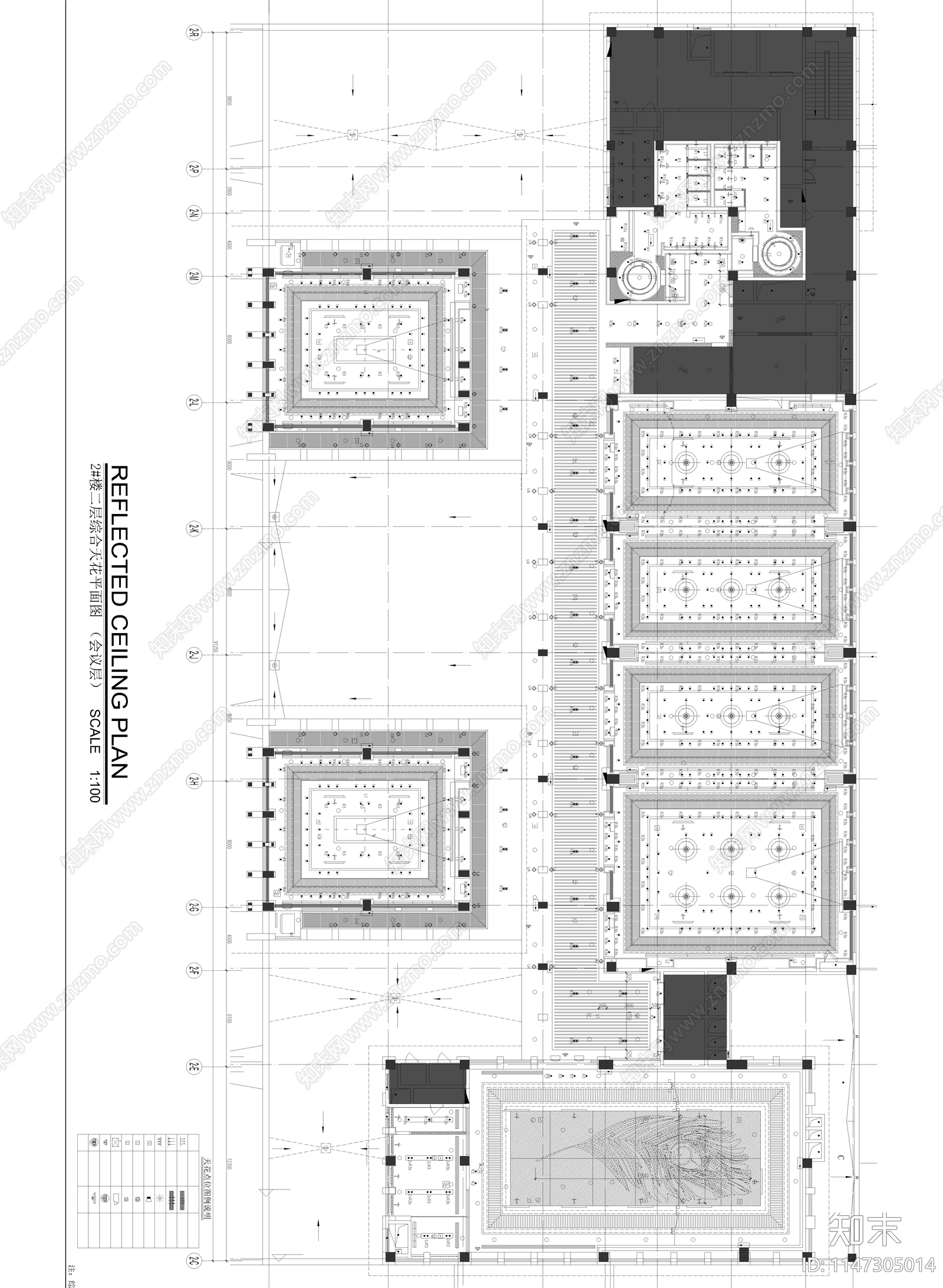 新中式风格度假酒店cad施工图下载【ID:1147305014】