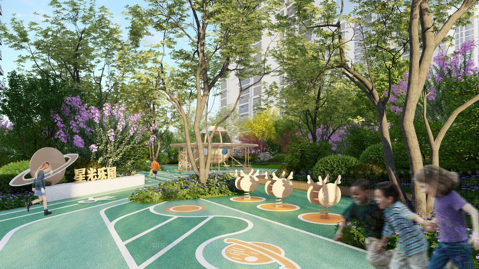 星光乐园儿童活动区SU模型下载【ID:1147307970】