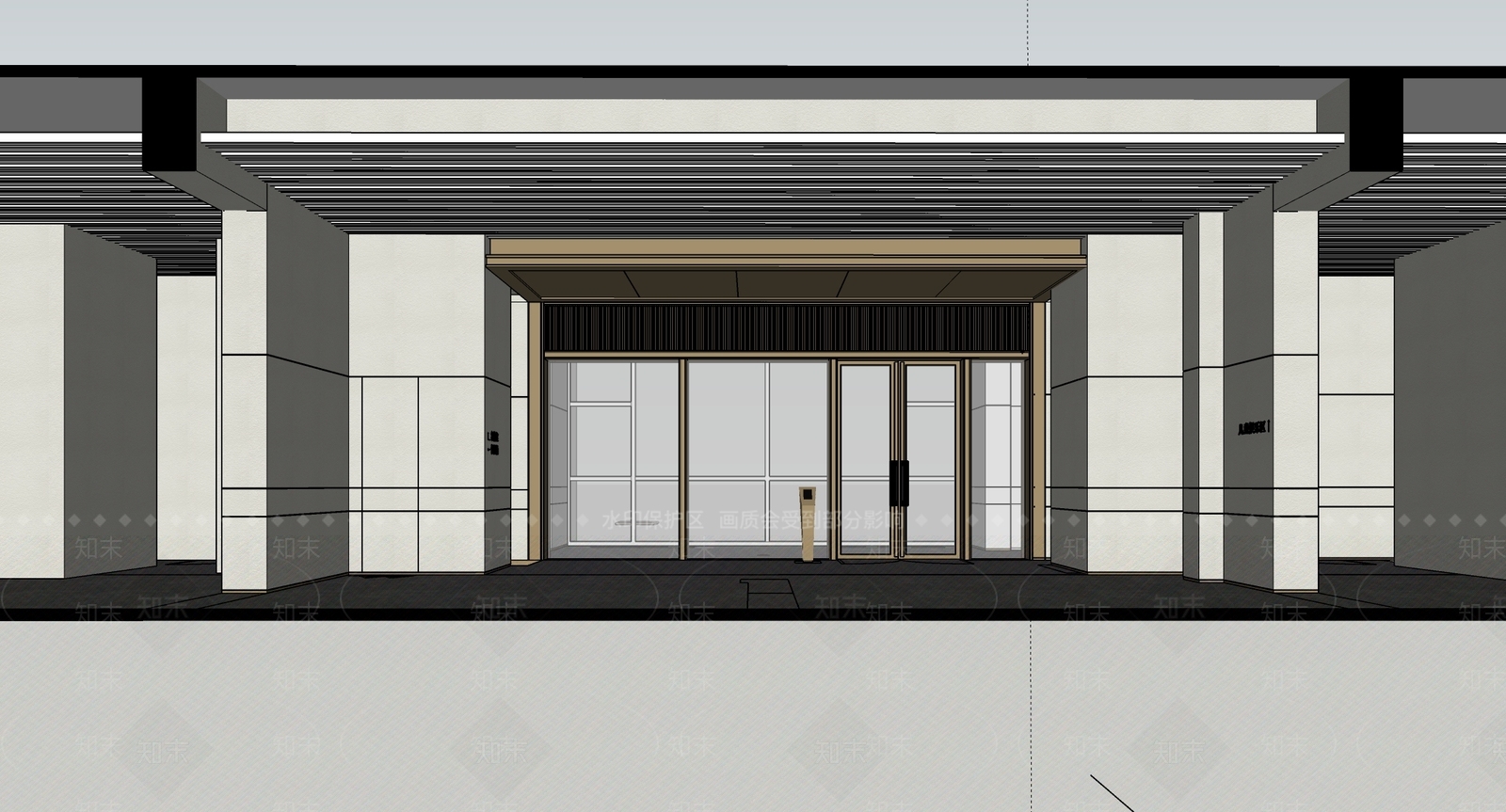 首层公区SU模型下载【ID:1147309821】