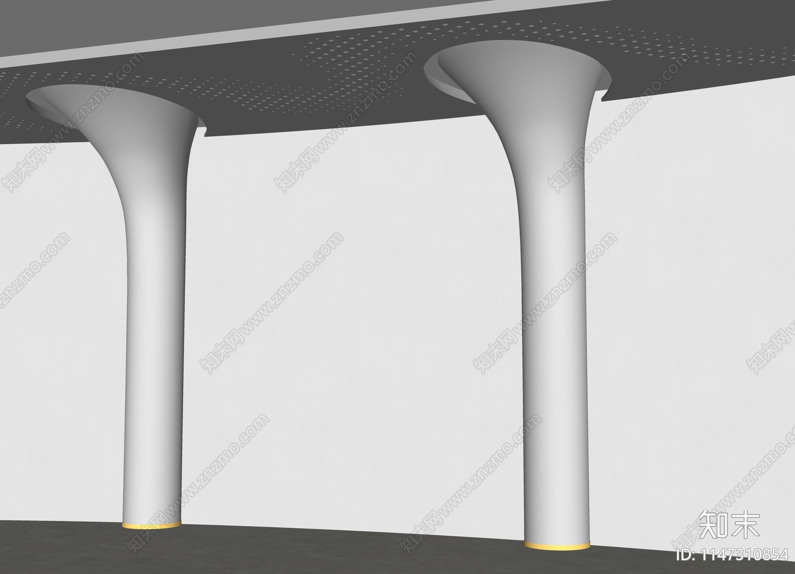 现代异形柱子SU模型下载【ID:1147310854】