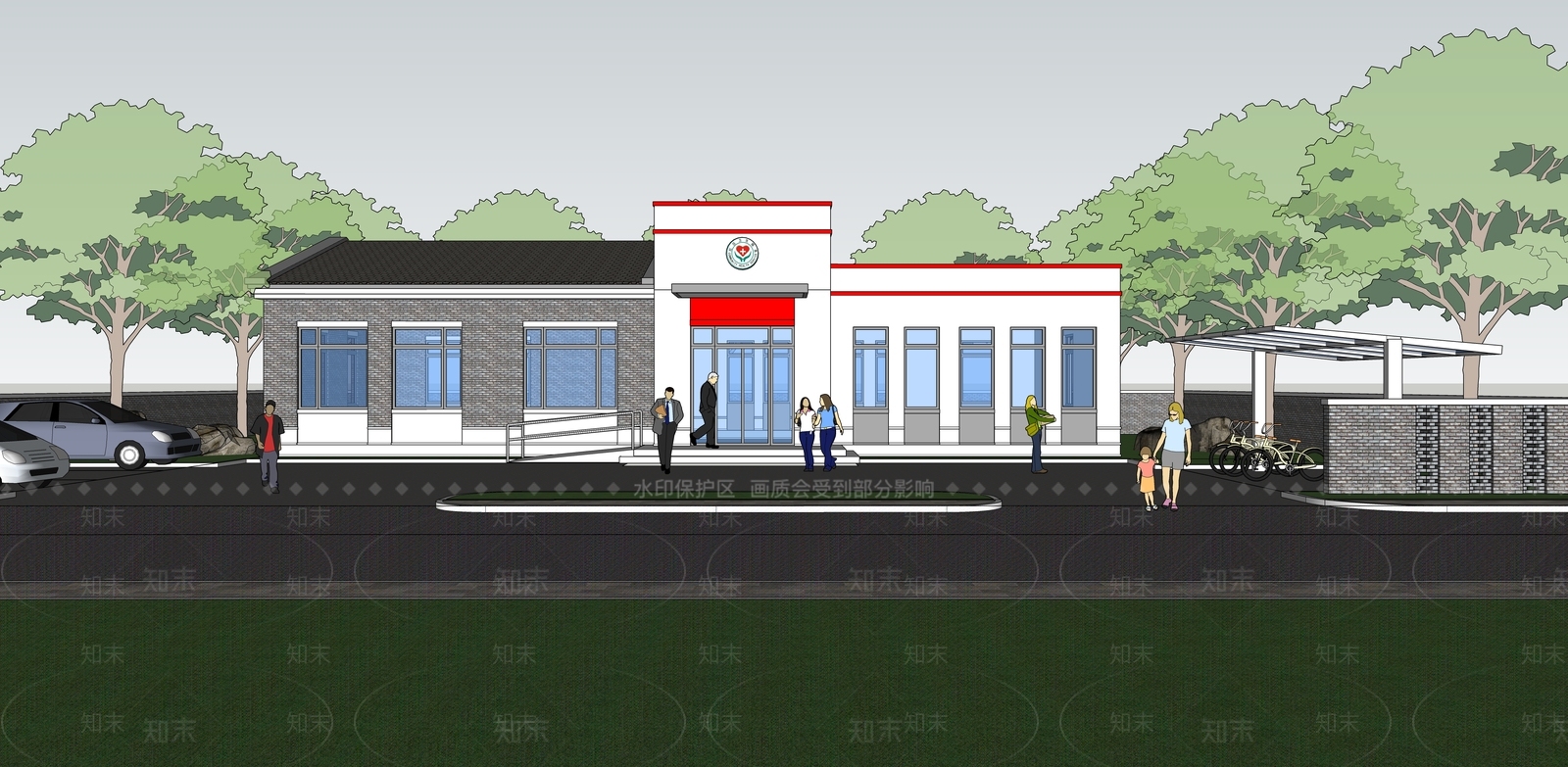 农村医疗卫生院SU模型下载【ID:1147317966】