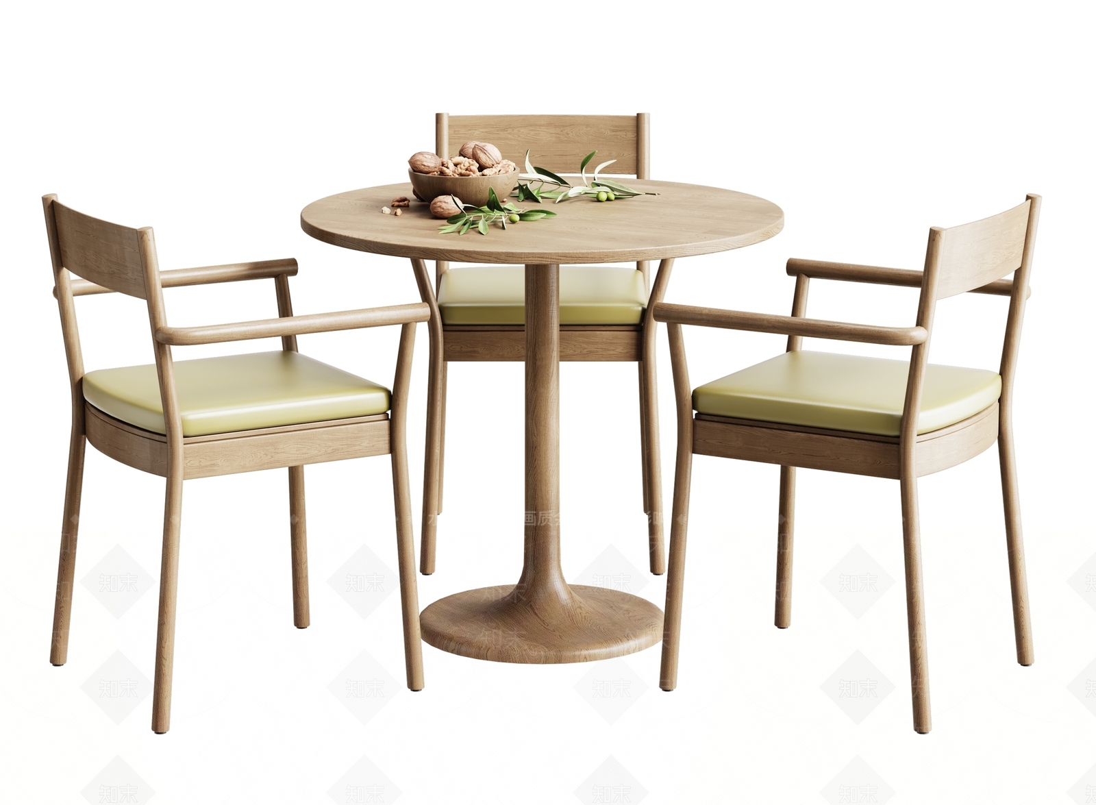 北欧休闲桌椅组合3D模型下载【ID:1147320362】