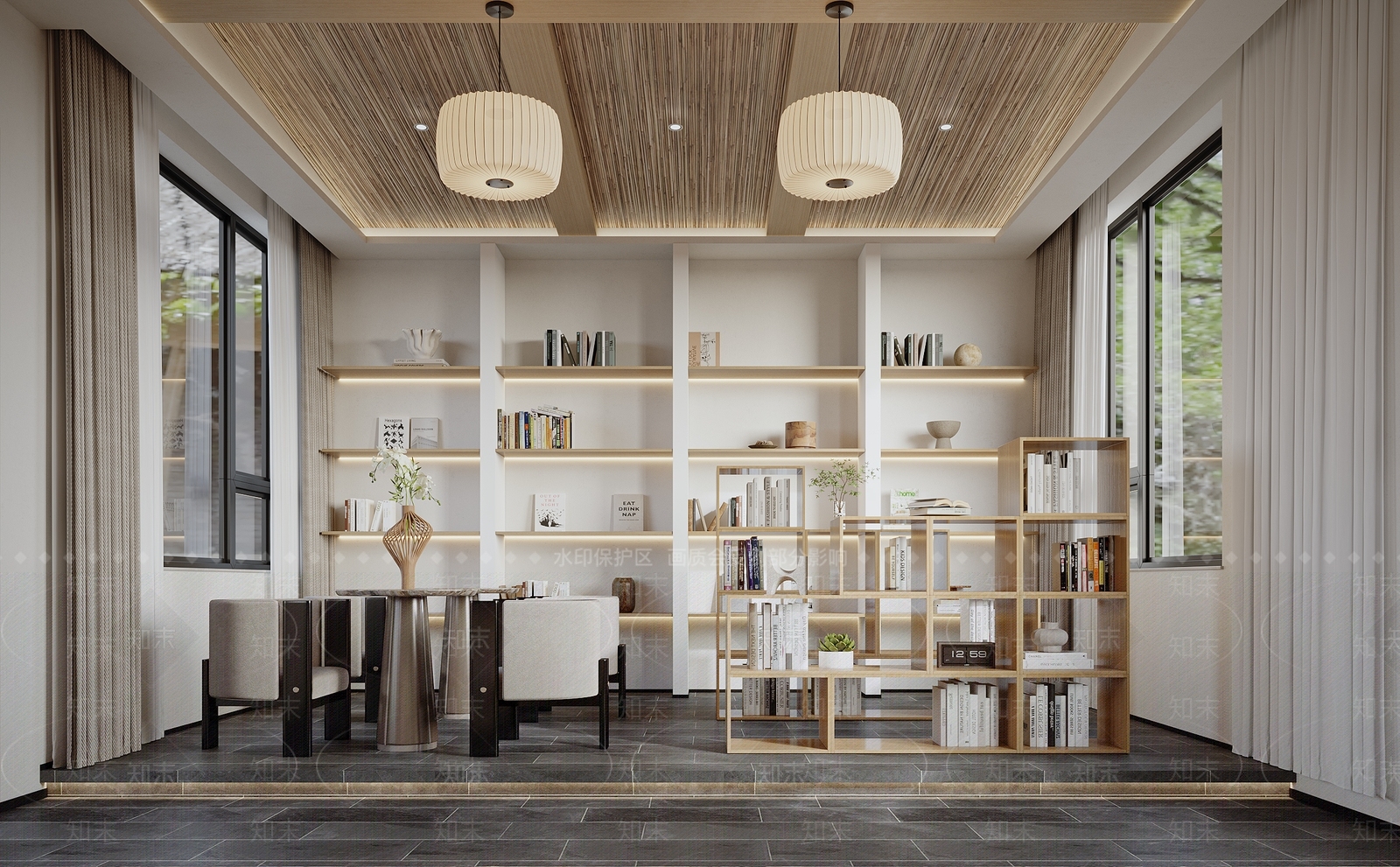 民宿前台接待厅3D模型下载【ID:1147327830】